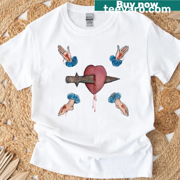 Oversized T-shirt with the text 'Five Wounds Of Christ'