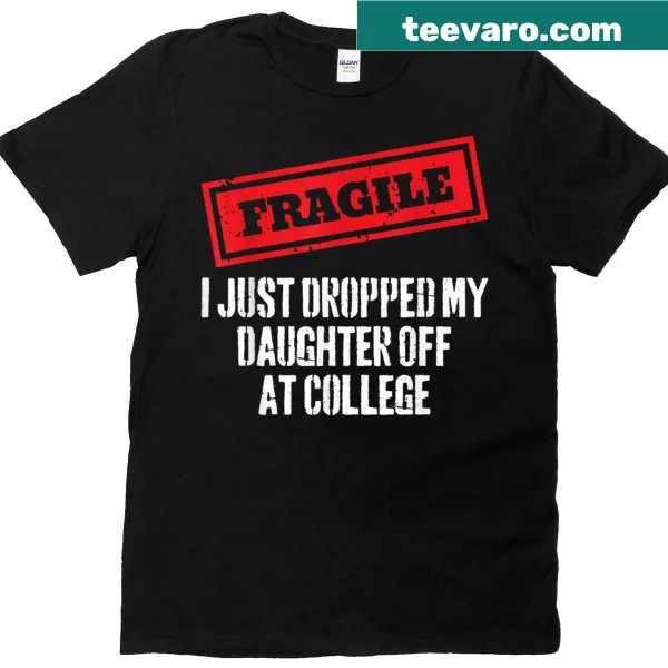 Fun T-shirt for moms with a college drop-off theme