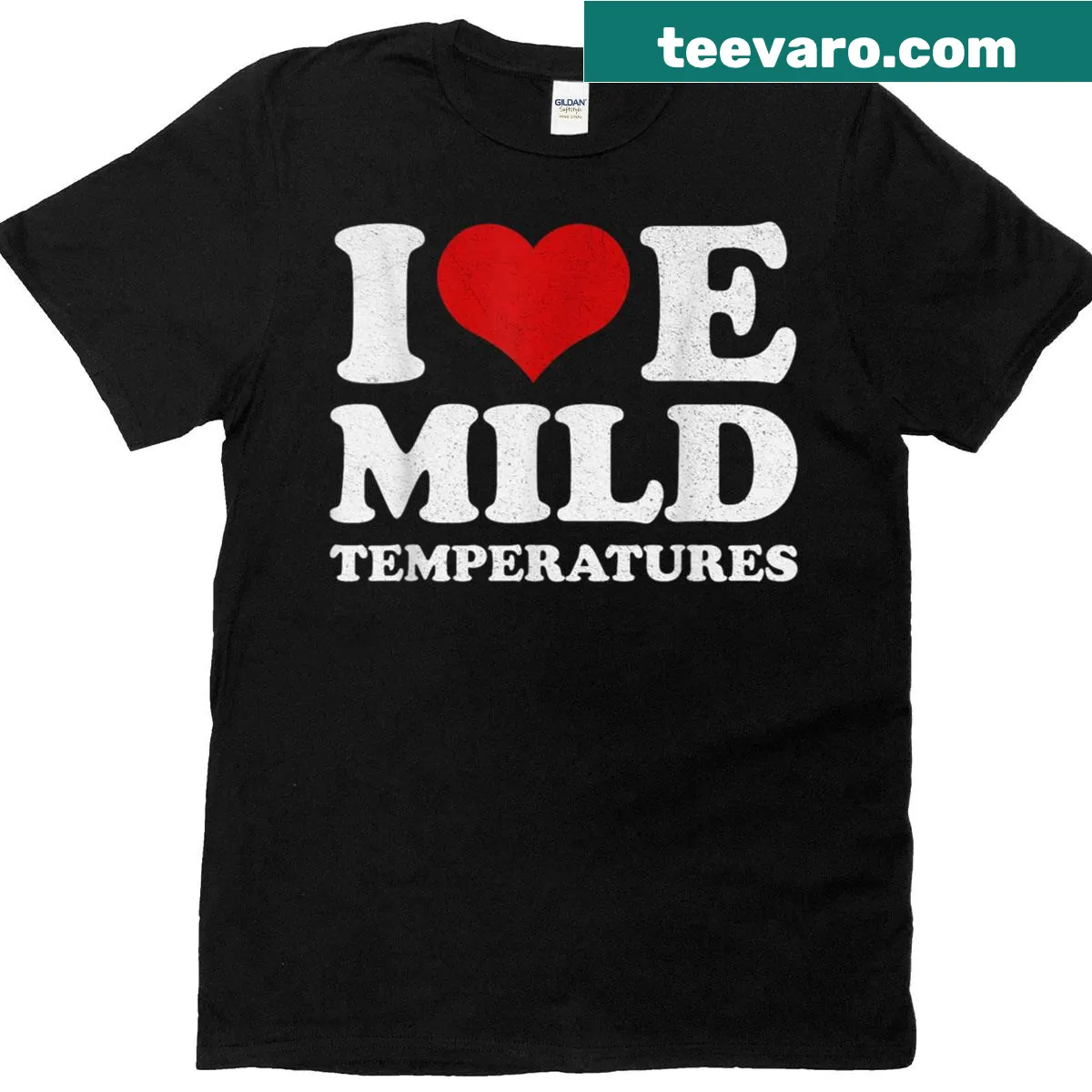 T-shirt with a humorous weather quote design — on a men's t-shirt