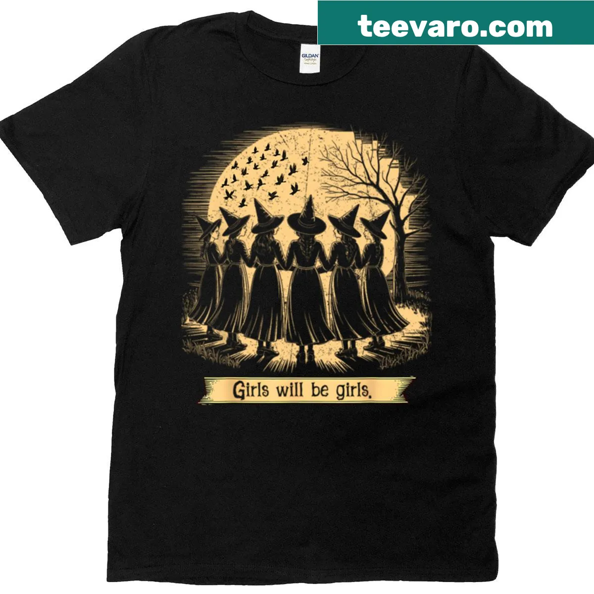 T-shirt with the phrase 'Girls Will Be Girls' in fun typography — on a men's t-shirt
