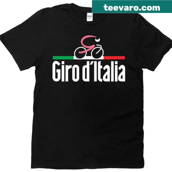 Vintage logo graphic of Giro d'Italia cycling race on a t-shirt