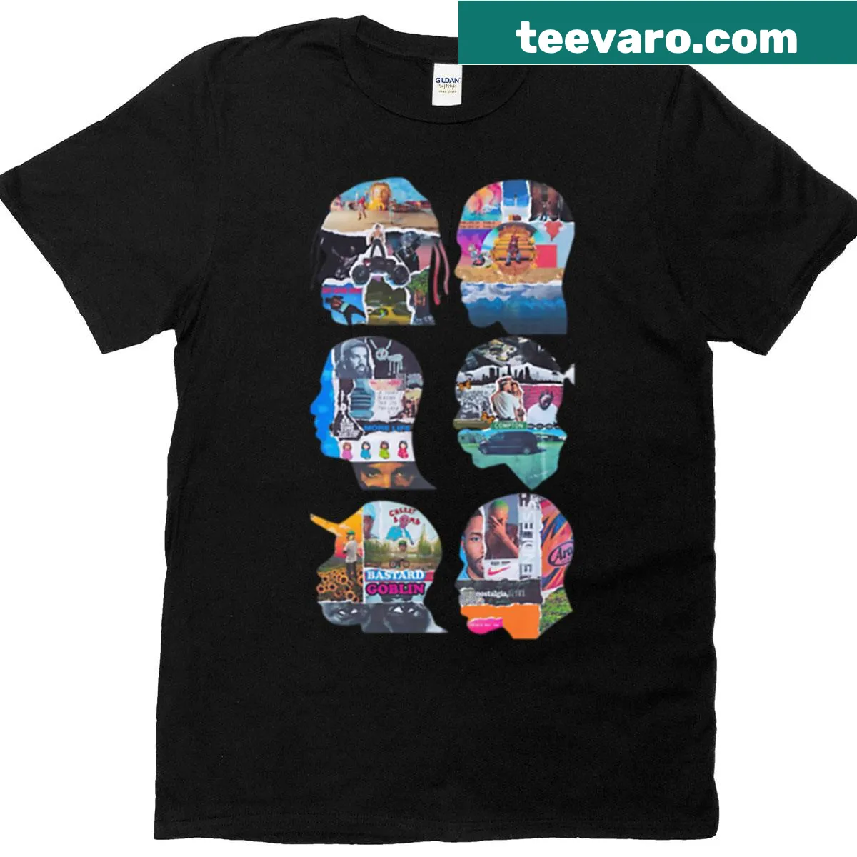 Bold typography T-shirt celebrating hip-hop culture and creativity — on a men's t-shirt