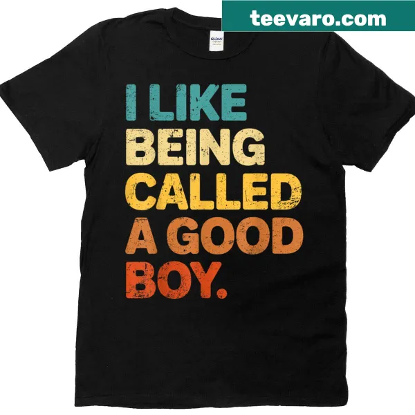 Retro T-shirt with humorous 'Good Boy' text for dog lovers
