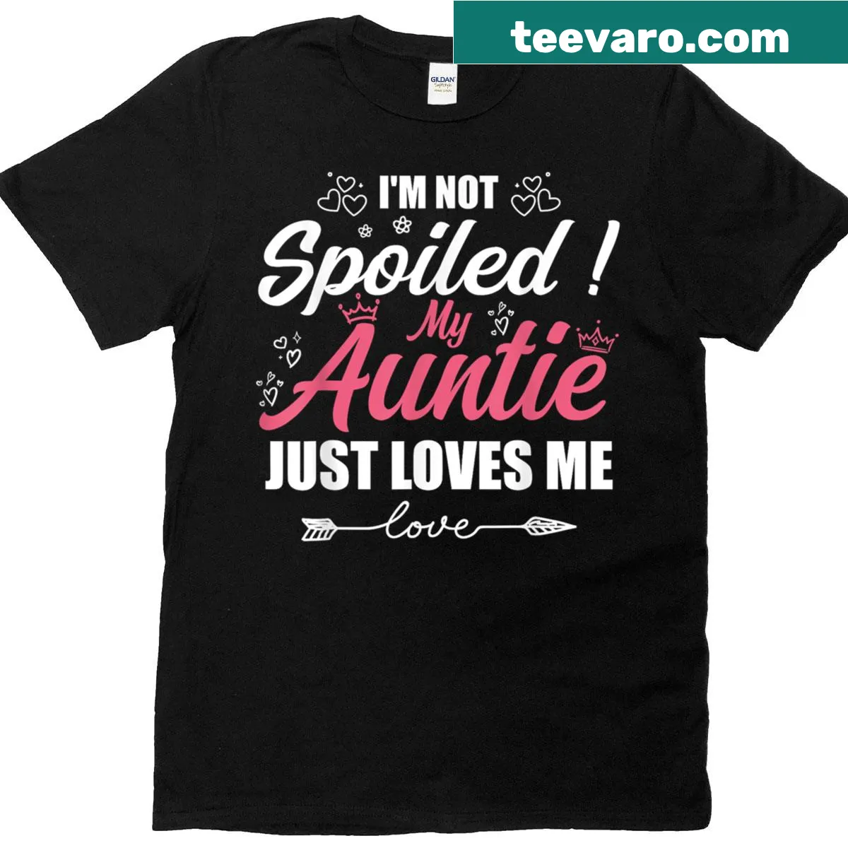 Cute kids matching auntie love t-shirt design — on a men's t-shirt
