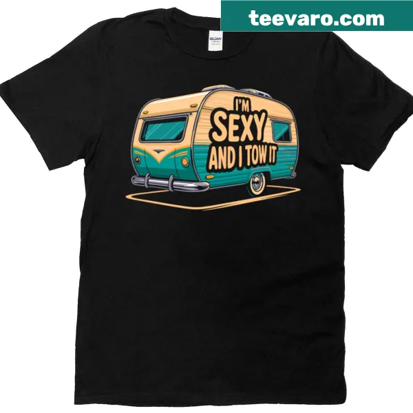Funny RV camping shirt with retro typography