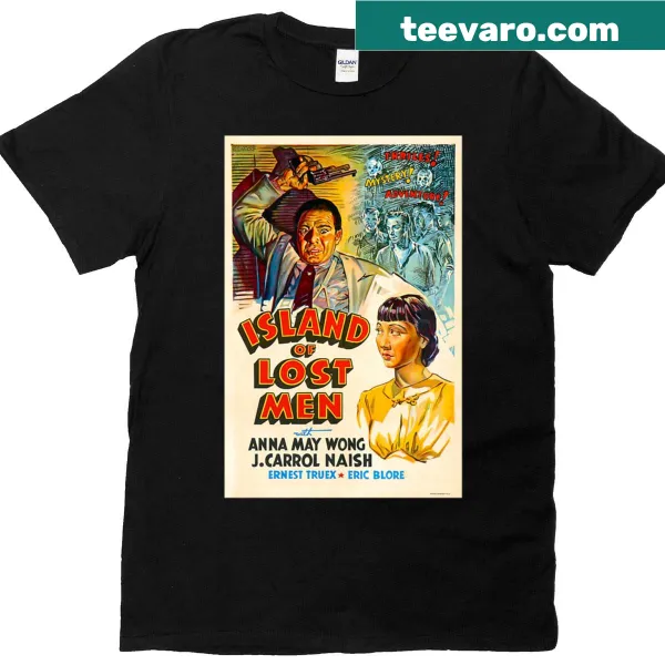 Vintage movie poster-inspired T-shirt for Island Of Lost Men