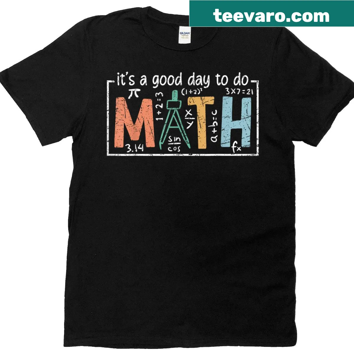 Inspirational T-shirt for math teachers with motivational message — on a men's t-shirt