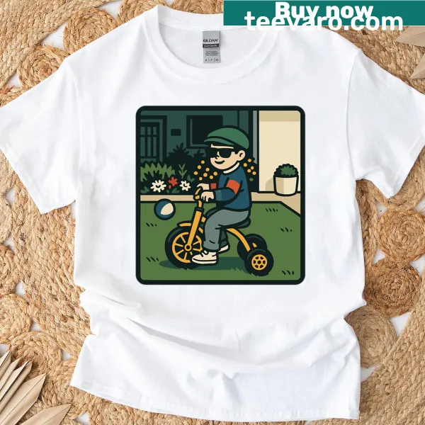 Active t-shirt featuring cartoon Jake The Snake in action