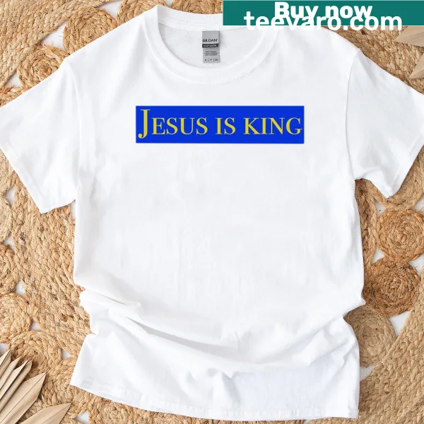 Stylish T-shirt with 'Jesus Is King' text