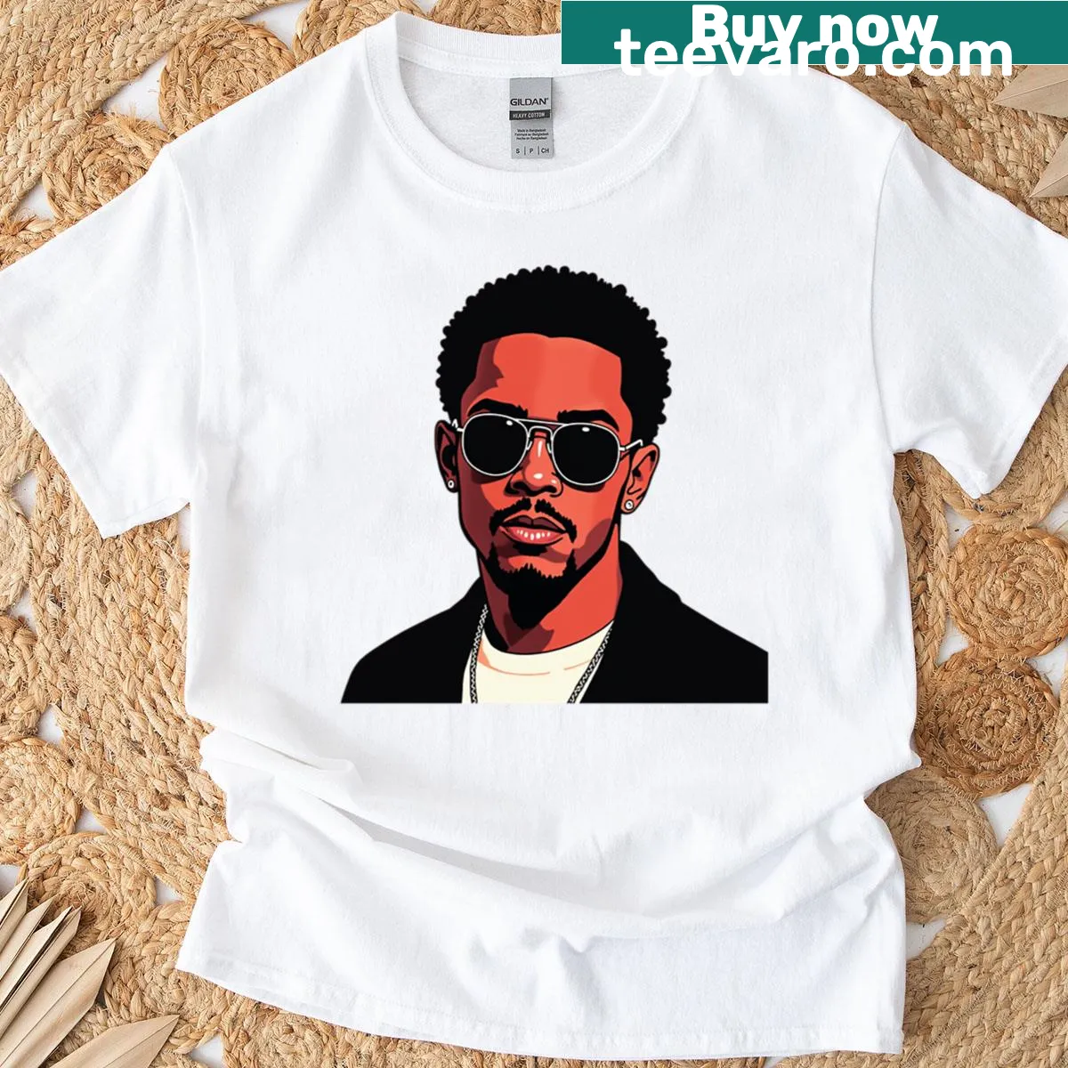 Vintage aesthetic art T-shirt inspired by Kanye West — on a men's t-shirt