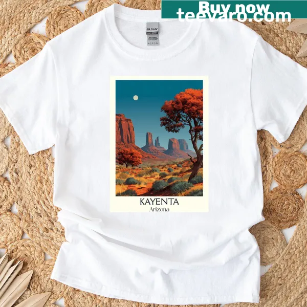 Vintage poster T-shirt featuring Monument Valley art
