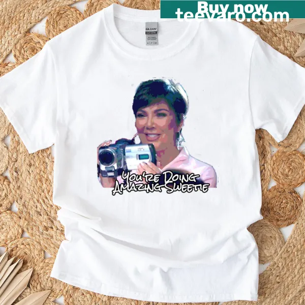 Stylish T-shirt inspired by Kris Jenner for family-oriented wear