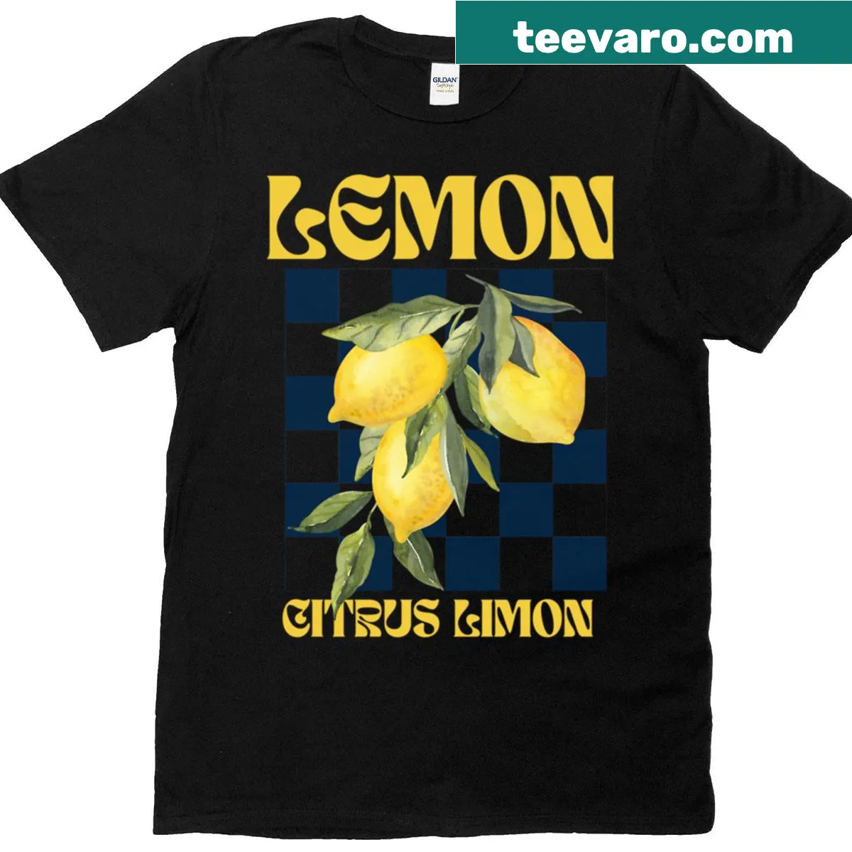 Illustrated lemon graphic T-shirt with cheerful design — on a men's t-shirt