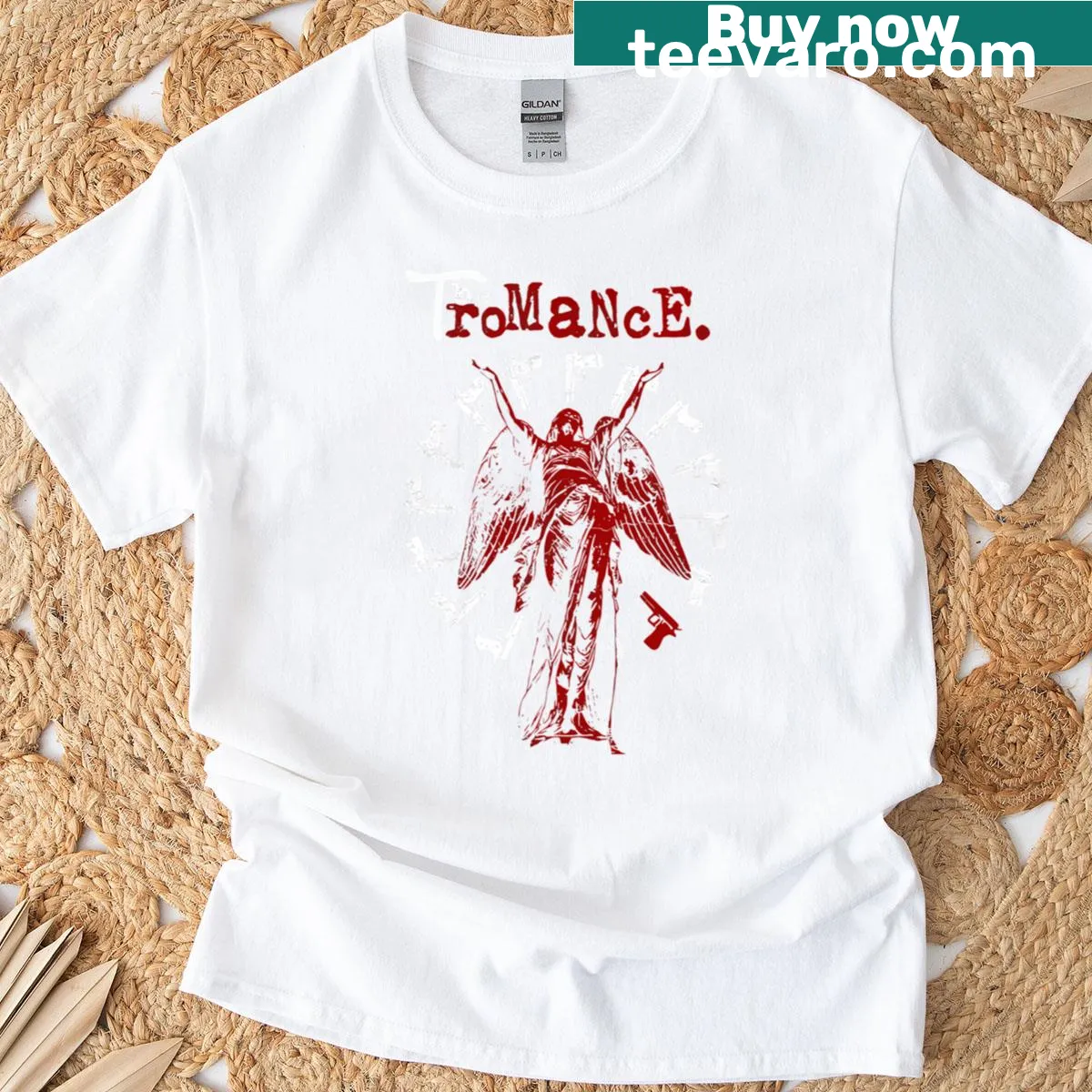 Vintage motorcycle-themed design T-shirt — on a men's t-shirt