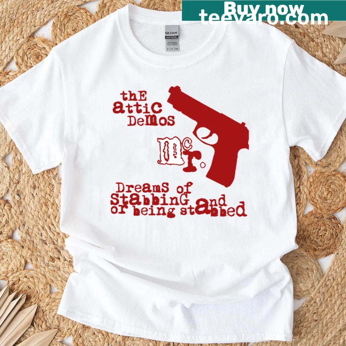 Vintage-style T-shirt featuring MCR design for music enthusiasts. — on a men's t-shirt