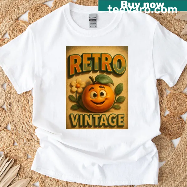 Retro T-shirt with Pixar-style nostalgic cinematic design