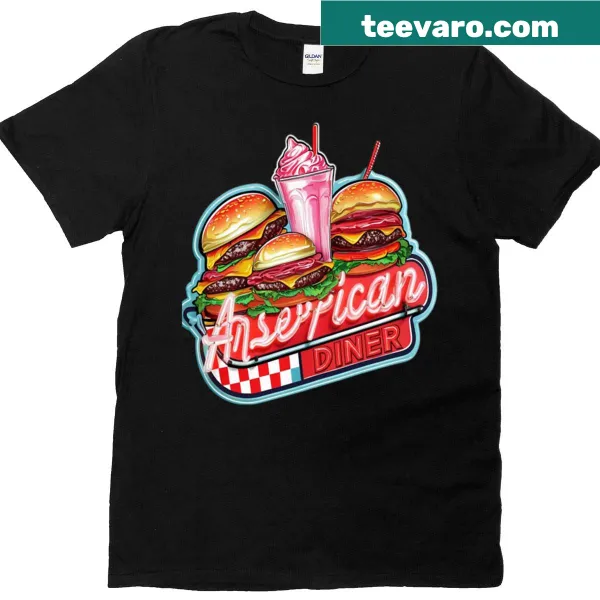 Vintage American style diner t-shirt with a retro design