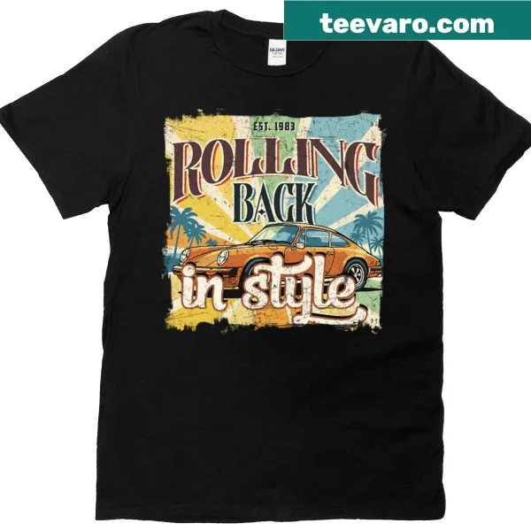 Vintage-inspired t-shirt featuring classic cars design