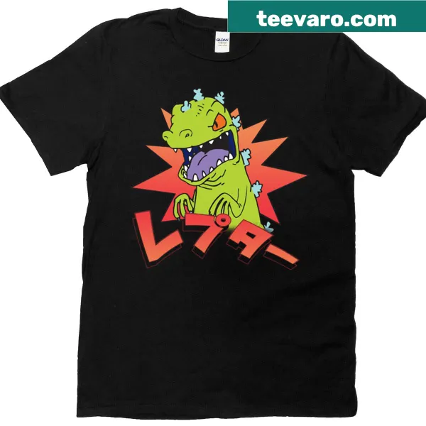 Vintage Reptar t-shirt featuring Kanji characters and retro design