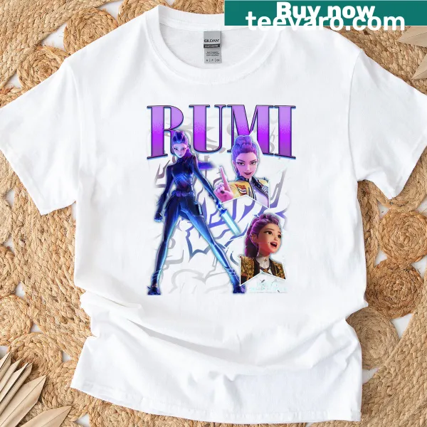 Retro t-shirt featuring a neon poster design inspired by Rumi's poetry
