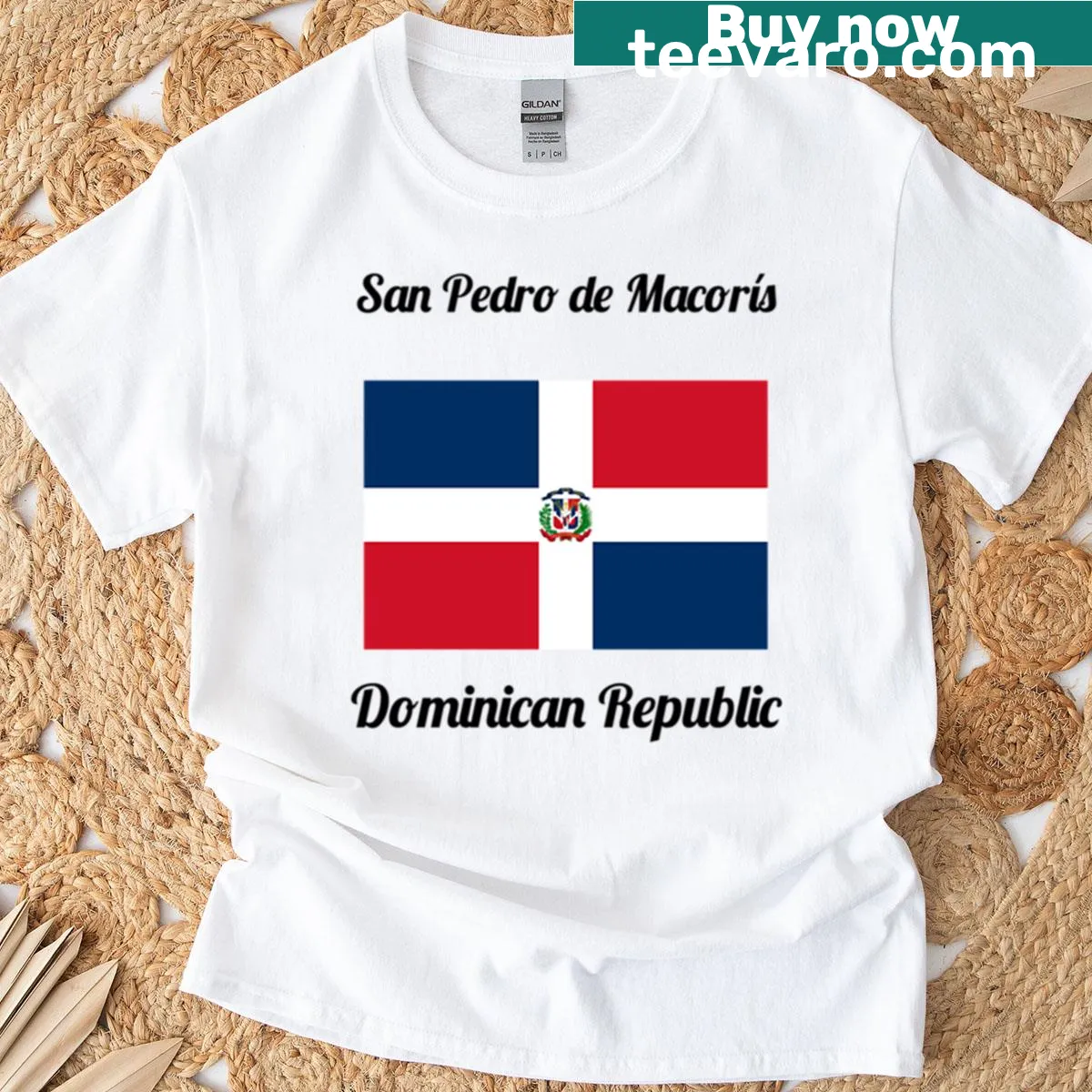 Graphic of San Pedro De Macors on stylish T-shirt — on a men's t-shirt