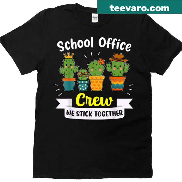 Funny cactus graphic t-shirt for school office crew
