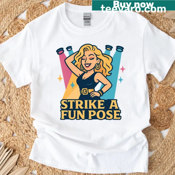 Retro cartoon art T-shirt featuring a pop diva in a fun pose