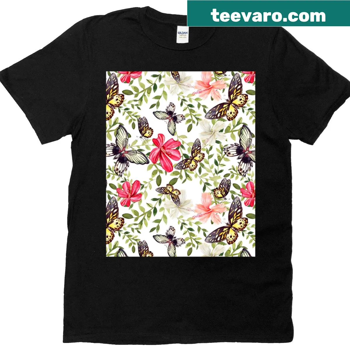 Floral graphic T-shirt with intricate design — on a men's t-shirt