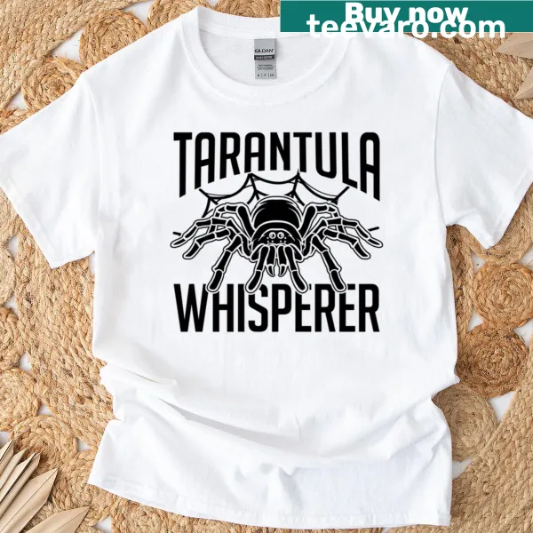 Illustration on t-shirt celebrating tarantula care and love