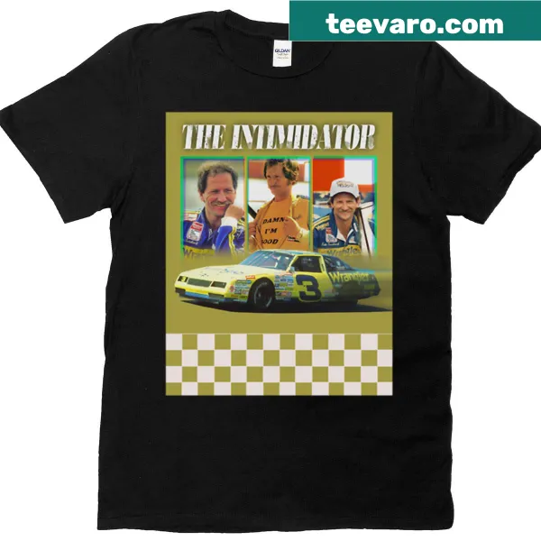 Bold design honoring motorsport with 'The Intimidator' on a t-shirt