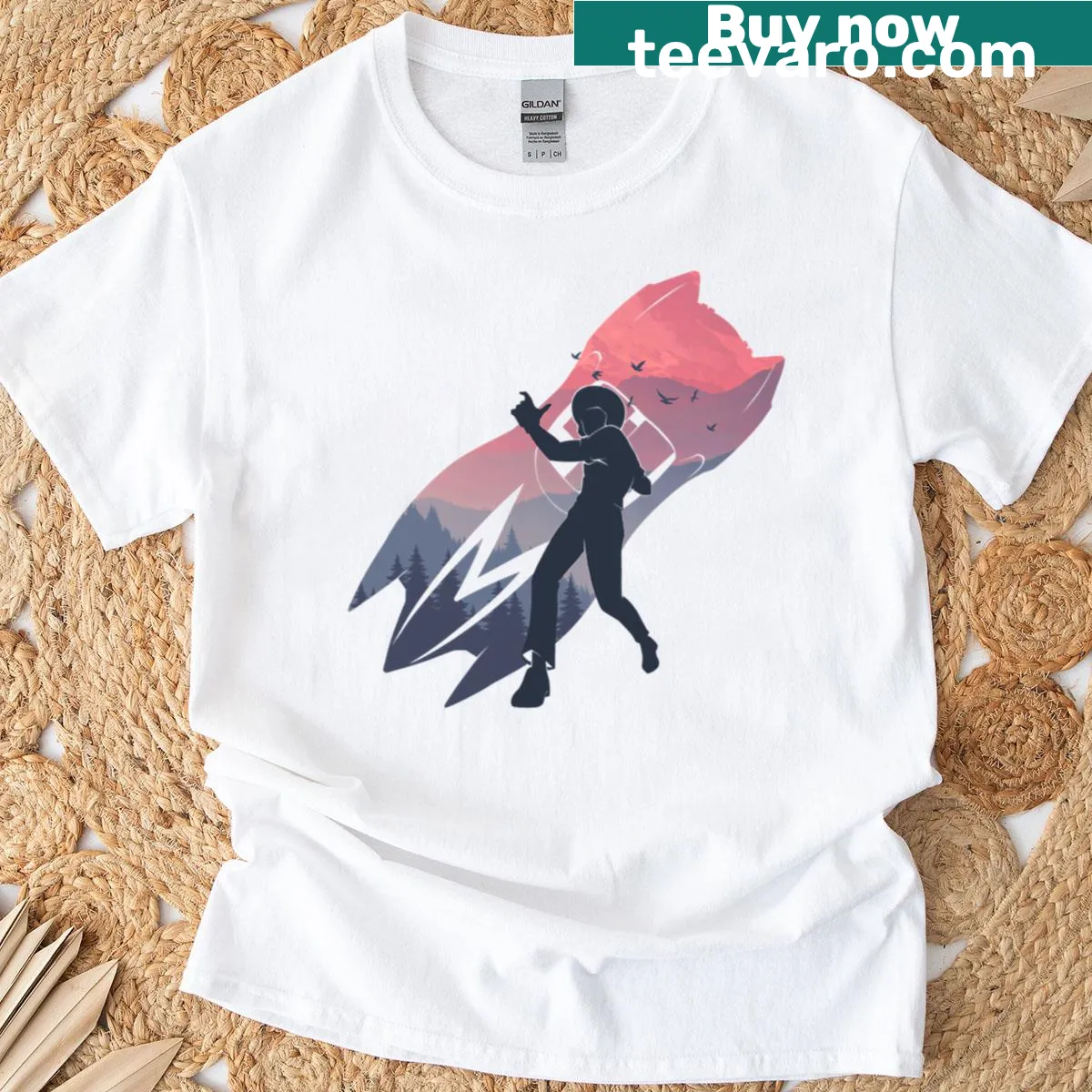 Graphic of the Mach 5 car from Speed Racer — on a men's t-shirt