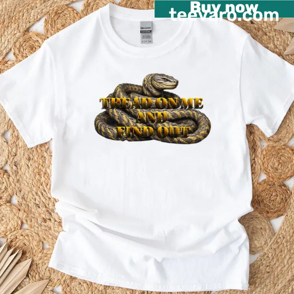 Gadsden flag design with rattlesnake text