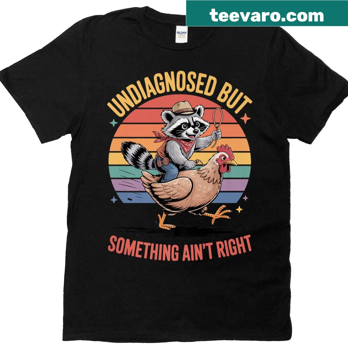 Funny saying t-shirt: Undiagnosed But Something Aint Right — on a men's t-shirt