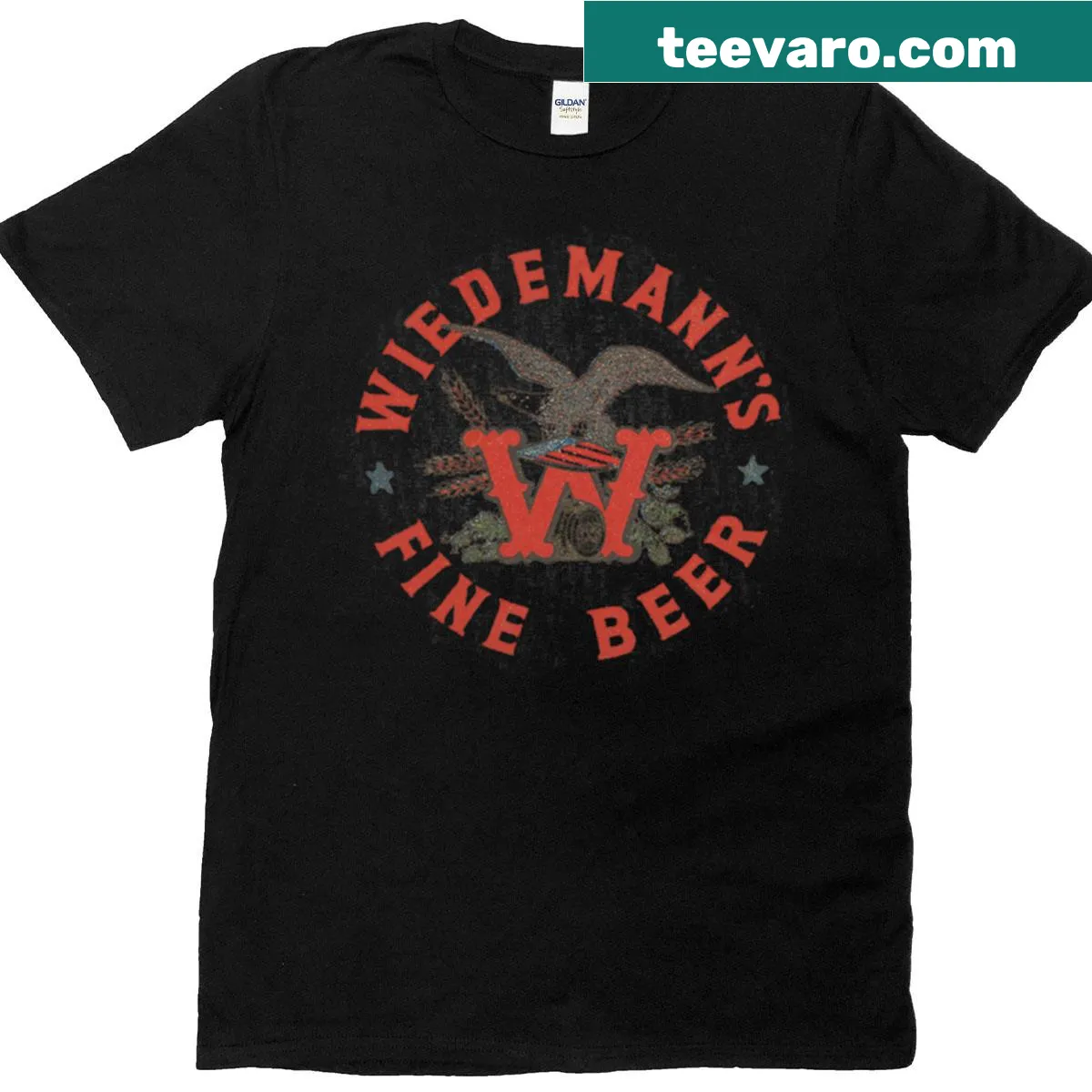 Vintage Apache Beer t-shirt with classic brewery logo — on a men's t-shirt