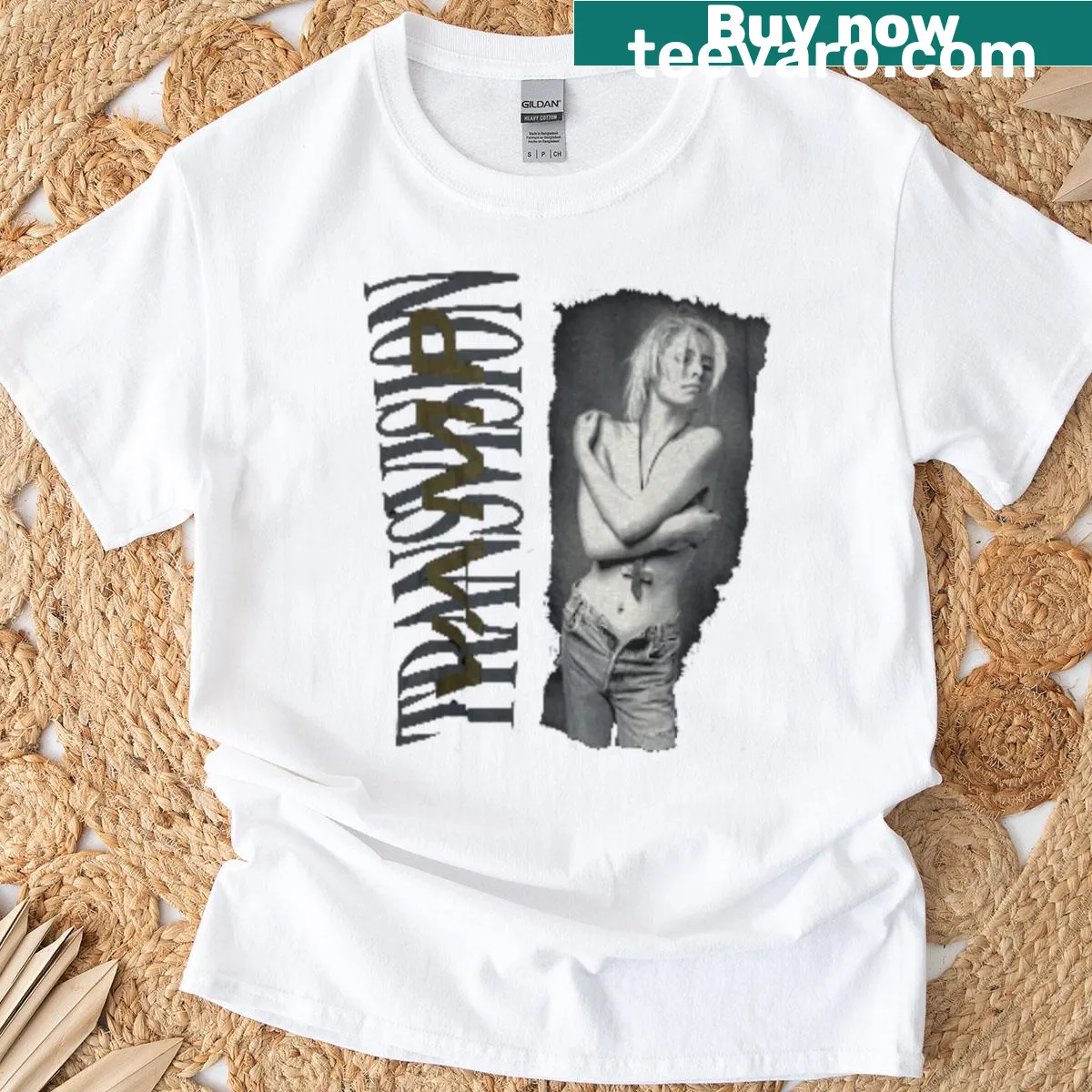 Vintage Transvision Vamp band T-shirt from 1989 — on a men's t-shirt
