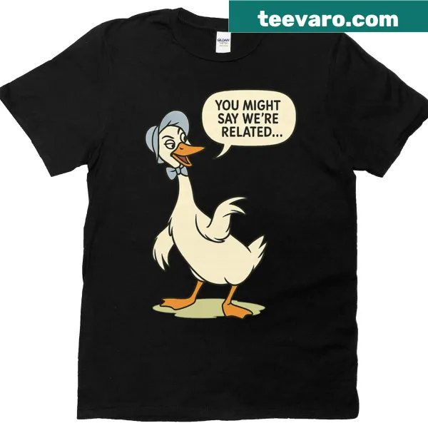 Vintage twin t-shirt with blue bonnet goose design