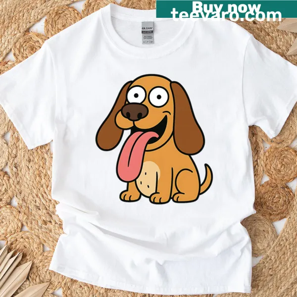 Funny cartoon dog t-shirt design