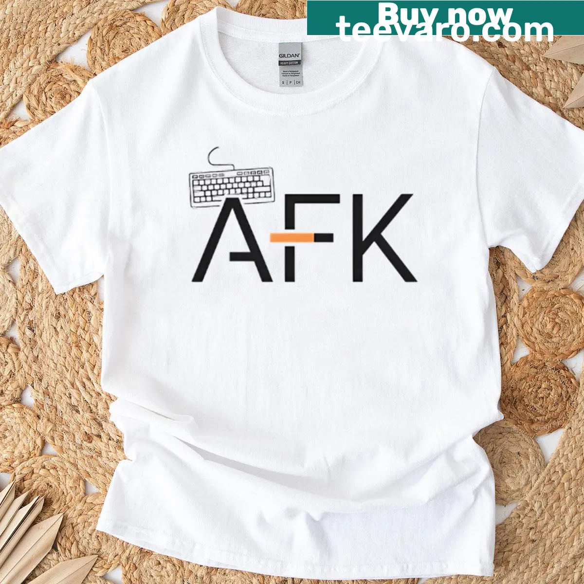 Funny AFK gamer shirt with bold text — on a men's t-shirt