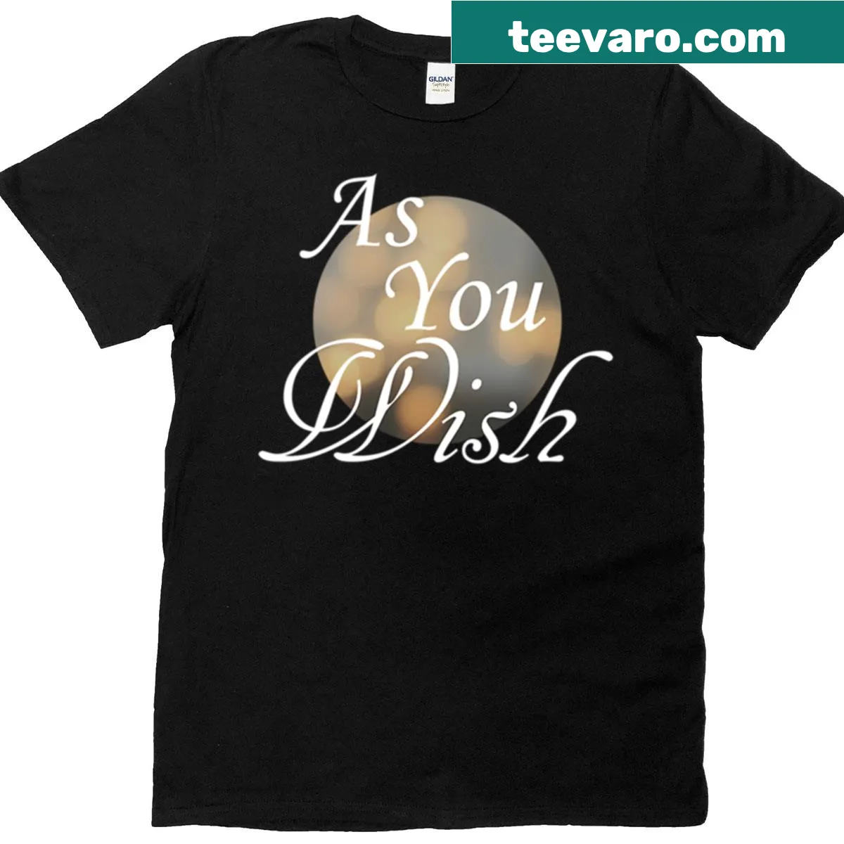 Text-based t-shirt featuring the phrase 'As You Wish' in a fun design — on a men's t-shirt
