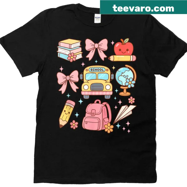 T-shirt with a whimsical coquette design for teachers