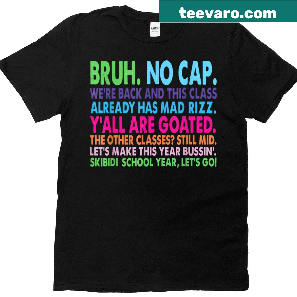 Back to school slang graphic on a T-shirt — on a men's t-shirt