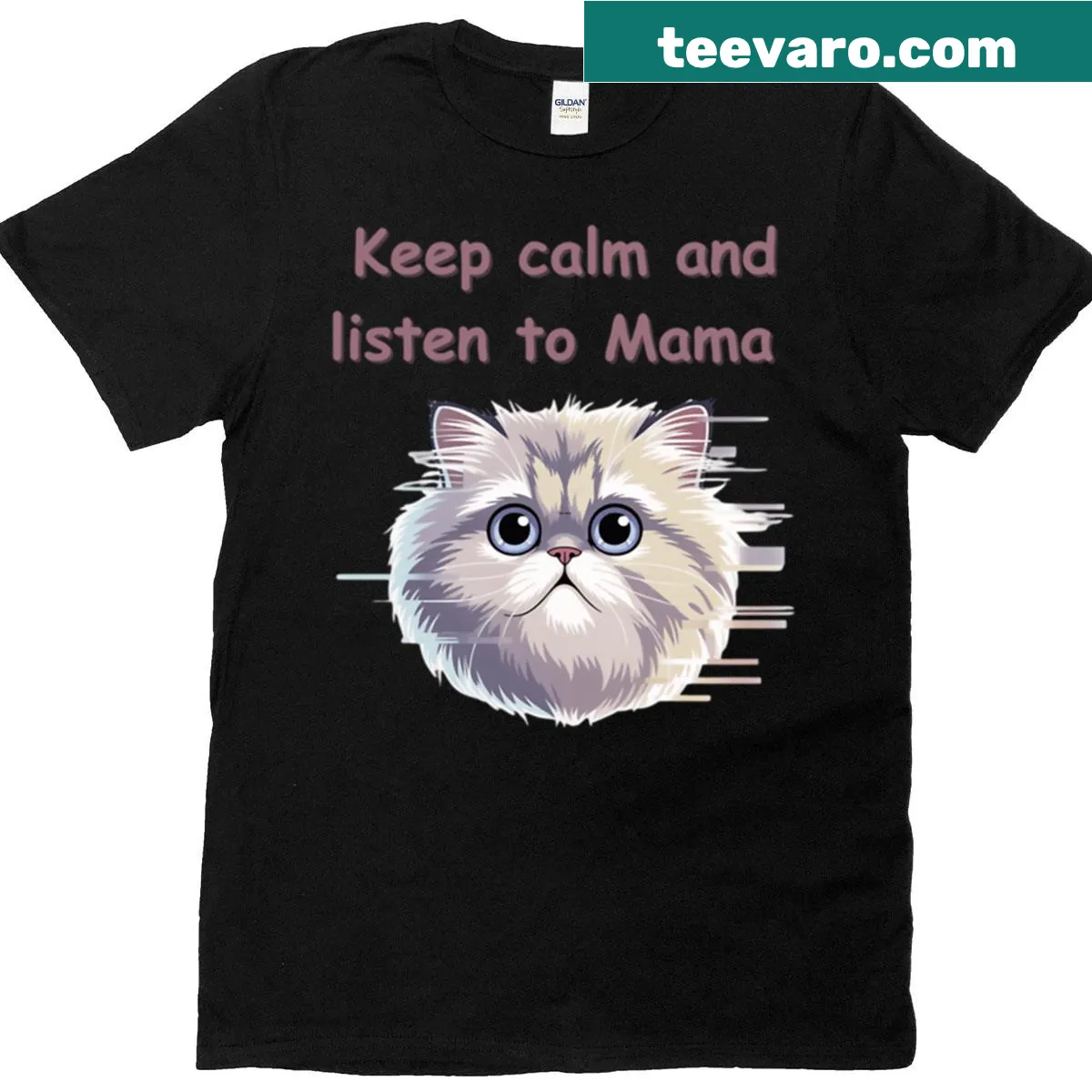 Cute beluga cat meme graphic on a T-shirt. — on a men's t-shirt