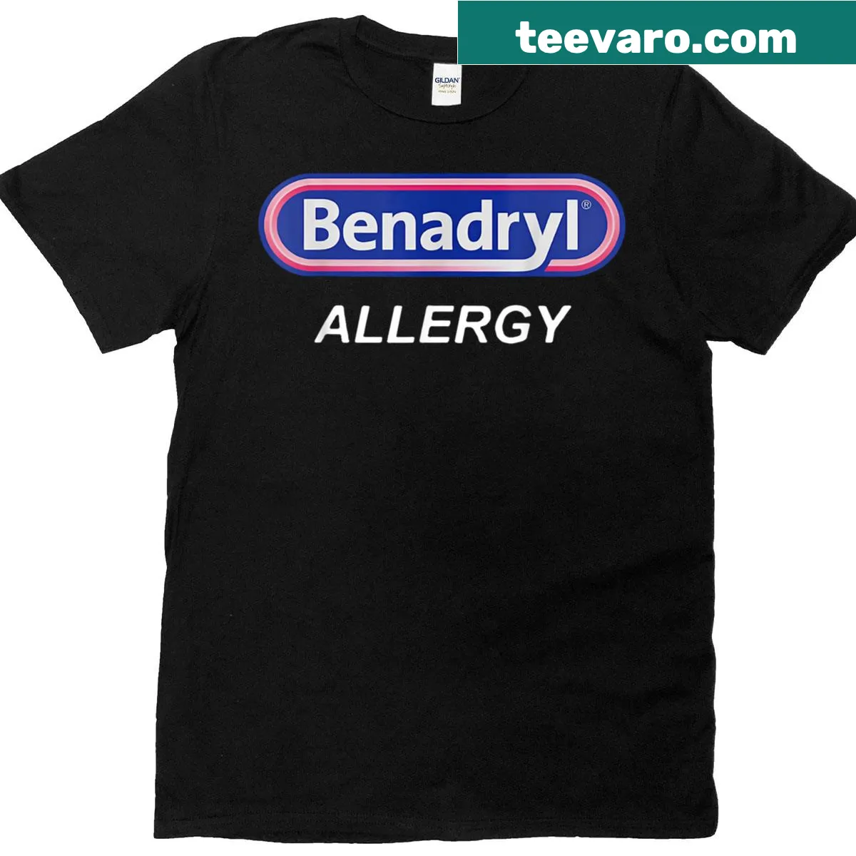 Cute t-shirt featuring Benadryl theme for nurses, perfect for Halloween. — on a men's t-shirt