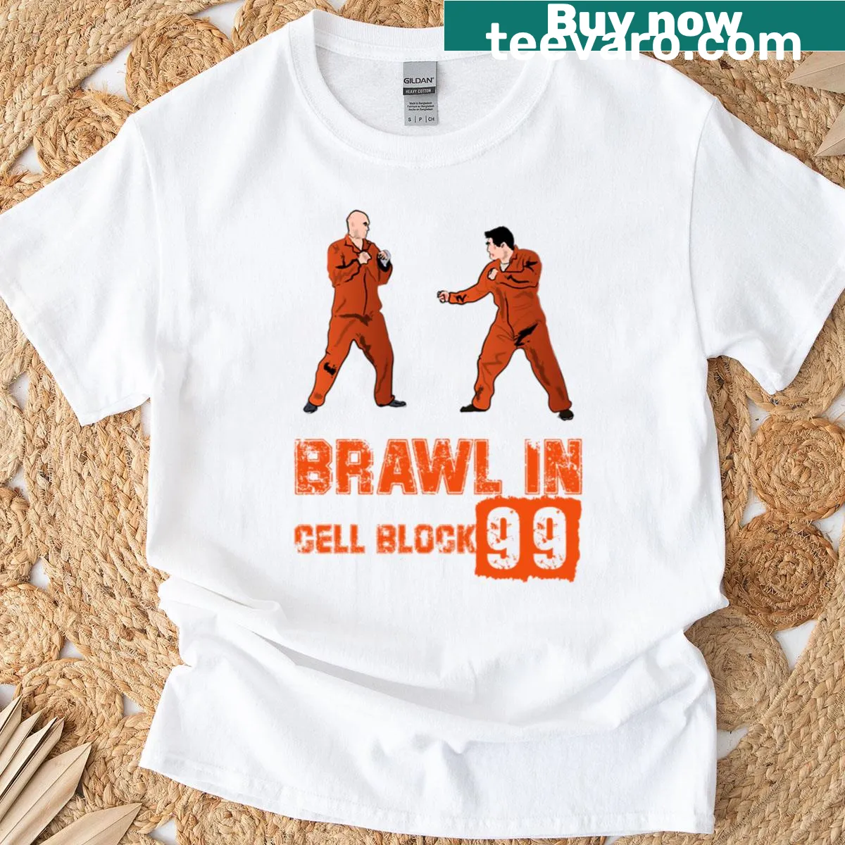T-shirt inspired by the film 'Brawl In Cell Block 99' — on a men's t-shirt