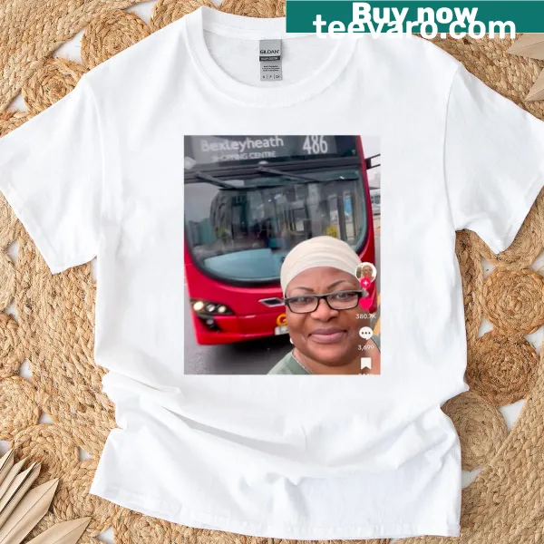 Fun typography shirt celebrating the role of Bus Aunty