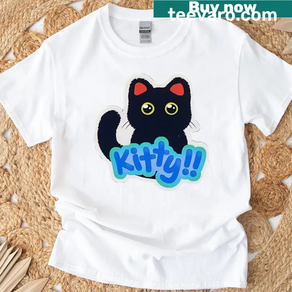 Cute illustration of a cat on a T-shirt