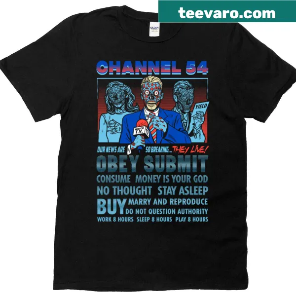 Channel 54 T-shirt with a playful retro broadcasting illustration