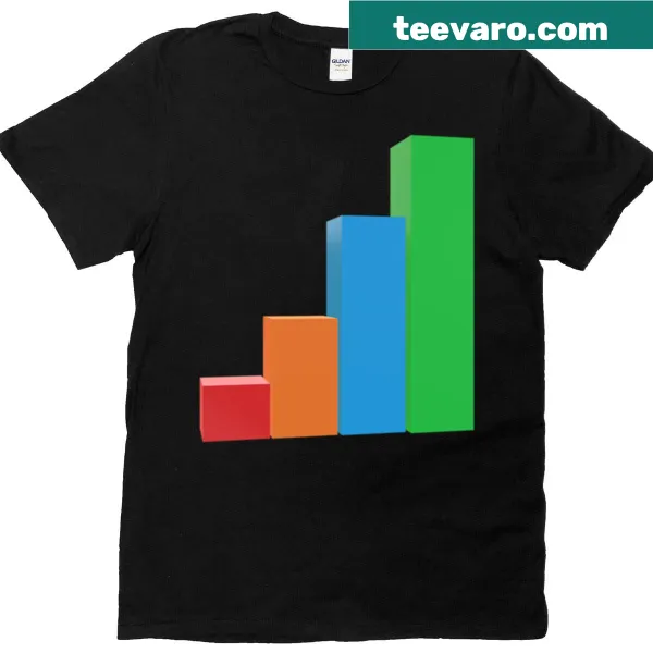 Minimalist T-shirt featuring a sleek 3D chart graphic