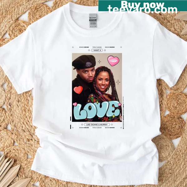 Portrait of Dionne from Clueless with text on a T-shirt