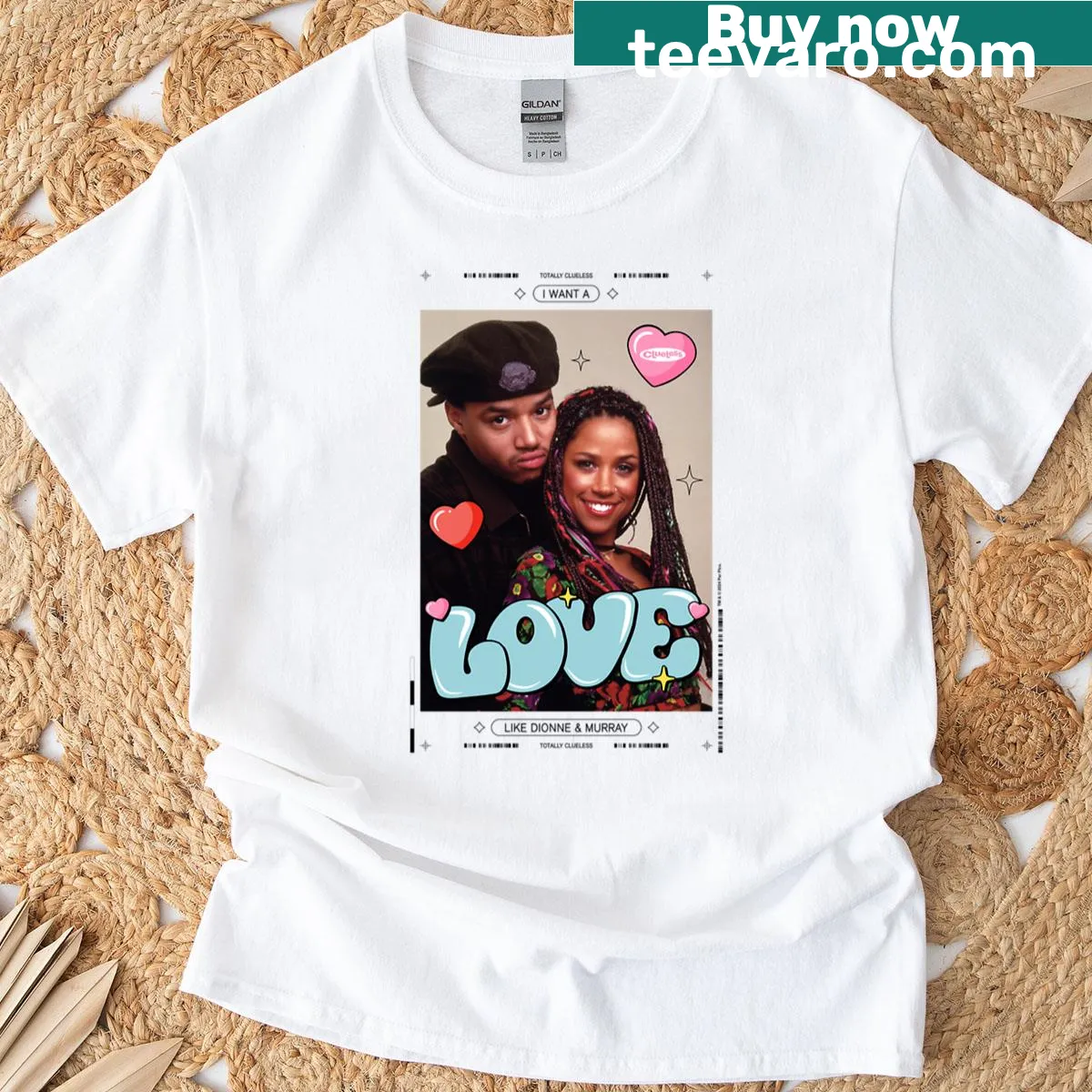 Portrait of Dionne from Clueless with text on a T-shirt — on a men's t-shirt